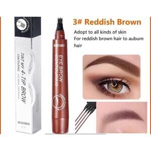 Liquid tattoo eyebrow pen reddish brown fork